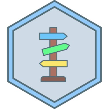 İşaret levhası Web simgesi basit illüstrasyon