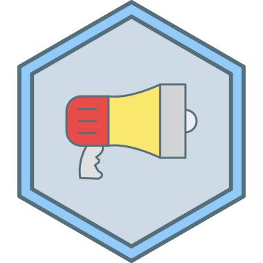 Megafon. Web simgesi basit illüstrasyon