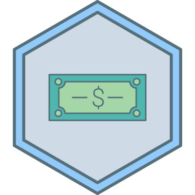 Vektör çizim dolar işareti simgesi