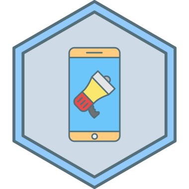 Cep telefonu. Web simgesi basit tasarım