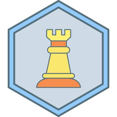 Satranç. Web simgesi basit illüstrasyon