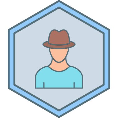 Bir insan simgesinin vektör illüstrasyonu