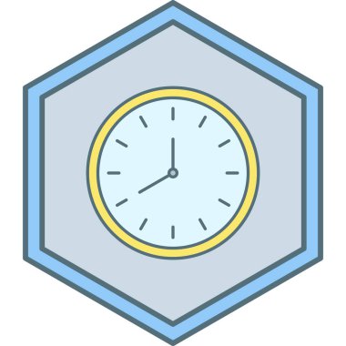 Saat. Web simgesi basit illüstrasyon