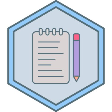 Bir belge simgesinin vektör illüstrasyonu