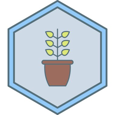 Bitki. Web simgesi basit illüstrasyon