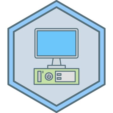 bilgisayar izleme simgesi, vektör illüstrasyonu