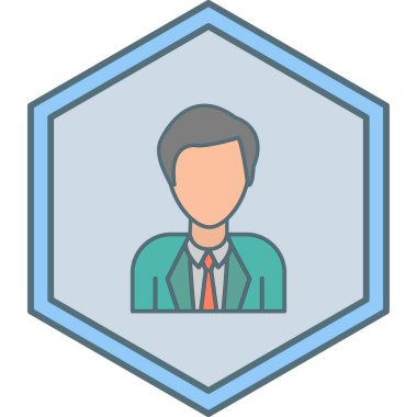 iş adamı simgesi vektör illüstrasyonu