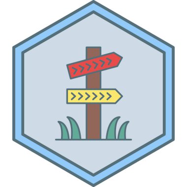 İşaret levhası Web simgesi basit illüstrasyon