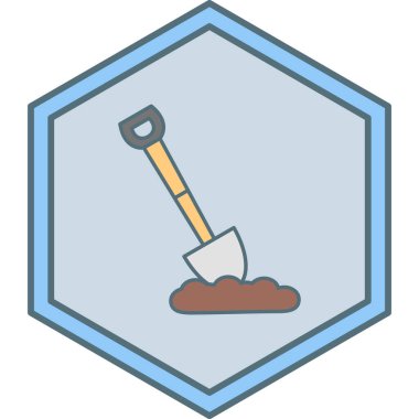 kürek simgesi vektör illüstrasyonu