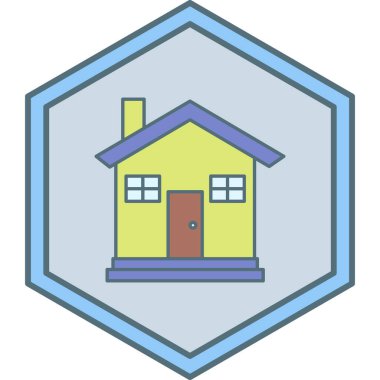 Ev. Web simgesi basit illüstrasyon