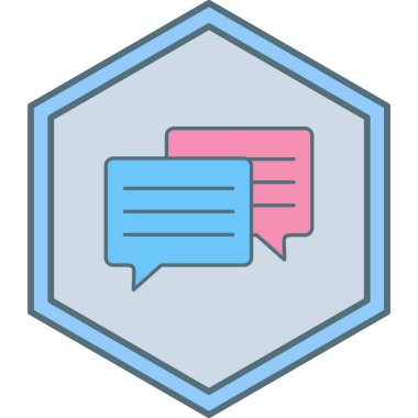 Sohbet simgesi vektör illüstrasyonu