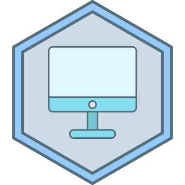 Bilgisayar. Web simgesi basit illüstrasyon