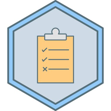 Kontrol listesi simgesinin vektör illüstrasyonu