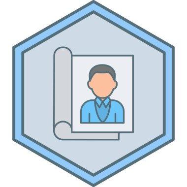 Bir insan simgesinin vektör illüstrasyonu