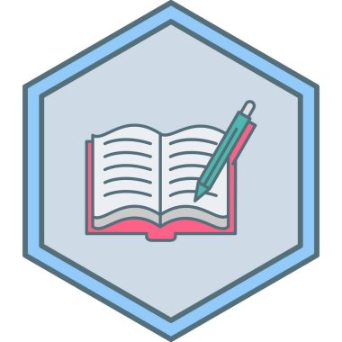 kitap simgesi vektör illüstrasyonu