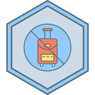 seyahat çantası. Basit illüstrasyon