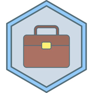 Çanta. Web simgesi basit illüstrasyon