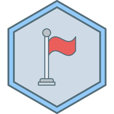 bayrak ikonu vektör illüstrasyonu