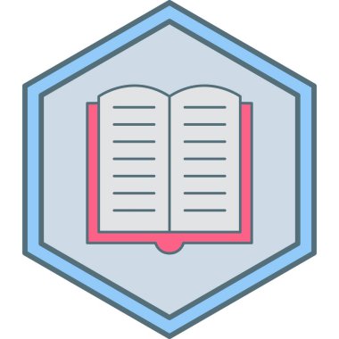 Kitap. Web simgesi basit illüstrasyon