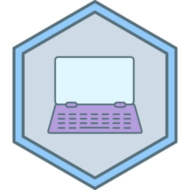 Dizüstü bilgisayar simgesi vektör çizimi