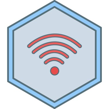 Kablosuz. Web simgesi basit illüstrasyon