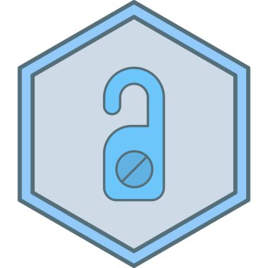 Kapı etiketi. Web simgesi basit illüstrasyon