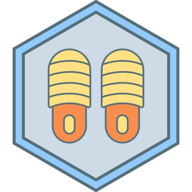 terlik simgesi, vektör illüstrasyonu basit tasarım