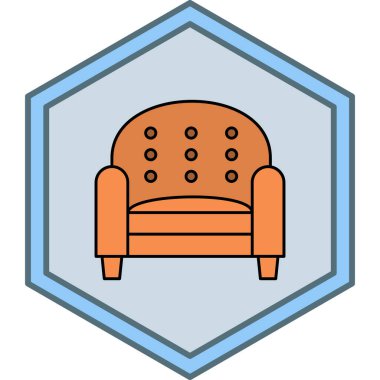 Kanepe. Web simgesi basit illüstrasyon