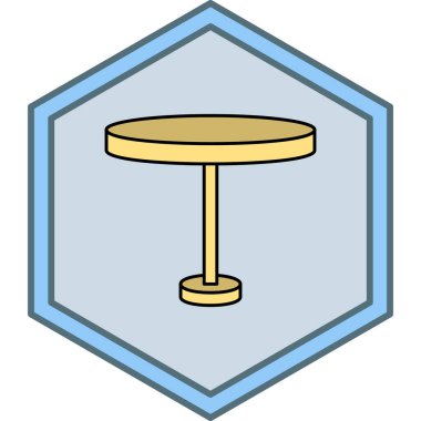 Masa lambası ikonu. Web için ahşap sandalye vektör simgelerinin özet çizimi