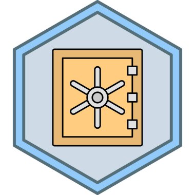 Güvenli simge, vektör illüstrasyonu basit tasarım