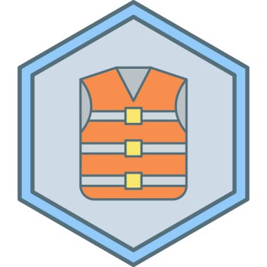 Yapı ve güvenlik simgesinin vektör illüstrasyonu