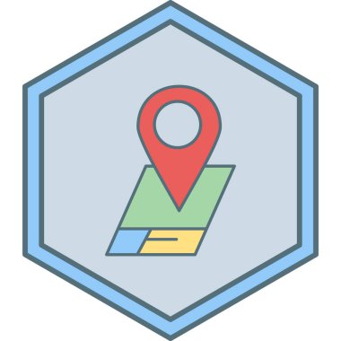 Harita iğnesi. Basit resimleme