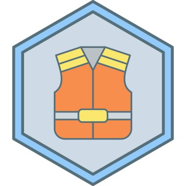 Bir güvenlik yeleğinin vektör çizimi