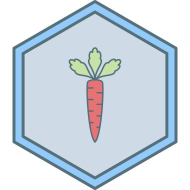 Havuç simgesi, vektör çizimi