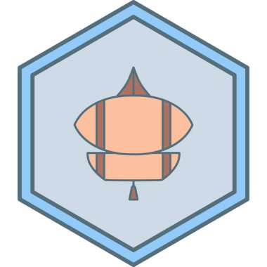 Mavi ve beyaz bir ikonun vektör illüstrasyonu