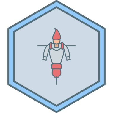 Bir itfaiyeci ikonu çizimi