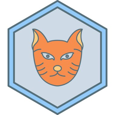 kedi simgesi vektör illüstrasyonu