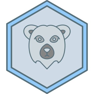 Ayı simgesi, vektör illüstrasyonu