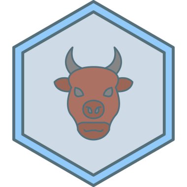 Bir boğa başı simgesinin gösterimi