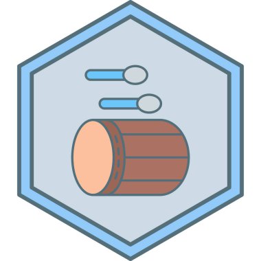 Davullar web simgesi basit tasarım illüstrasyonu