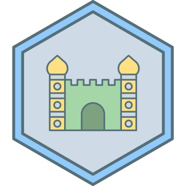 şato kulesi simgesi modaya uygun izole edilmiş arkaplan