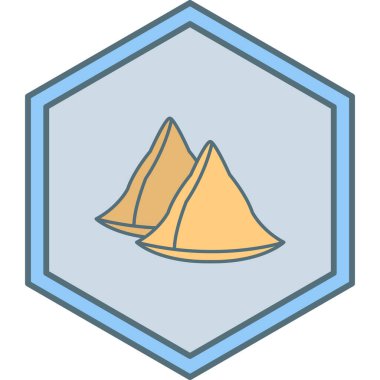 Bir dağ simgesinin vektör illüstrasyonu