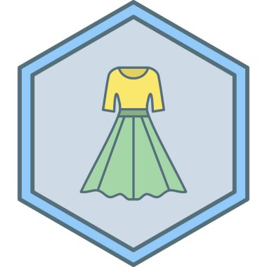 Elbise. Web simgesi basit illüstrasyon