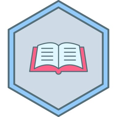 kitap simgesi vektör illüstrasyonu