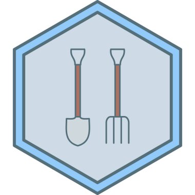 Kürek simgesinin vektör illüstrasyonu