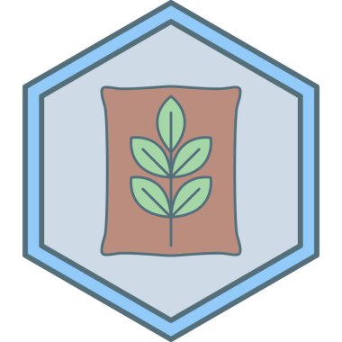 toprak torbası simgesi, vektör illüstrasyonu basit tasarım