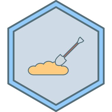 kürek simgesi vektör illüstrasyonu