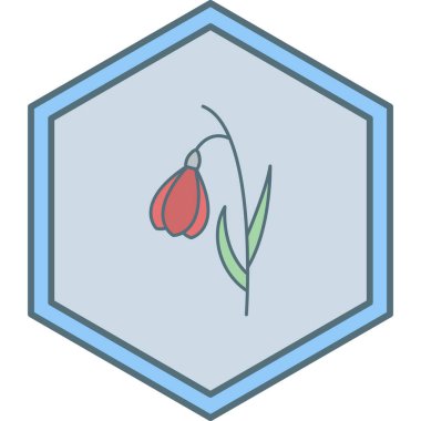 çiçek simgesi, vektör illüstrasyonu basit tasarım