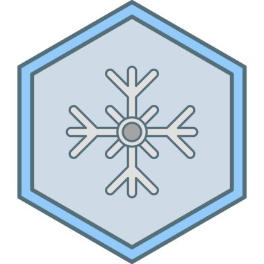 Kar tanesi. Web simgesi basit illüstrasyon