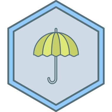 şemsiye simgesi vektör illüstrasyonu